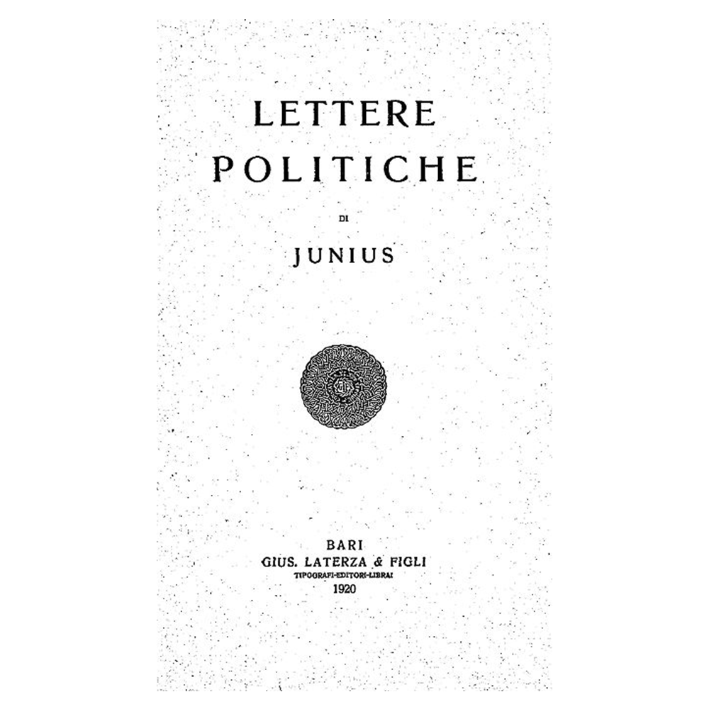 luigi einaudi - lettere politiche di junius